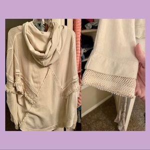 Free People Peacemaker Hoodie: Ivory